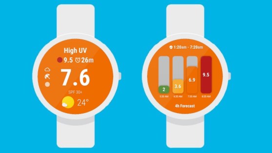 UV Index Now app for smartwatch