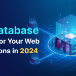 Illustration of various database icons representing the top database options for web applications in 2024.